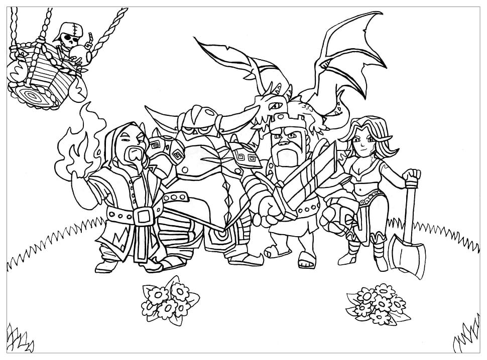 Desenhos de Clash Royale para colorir