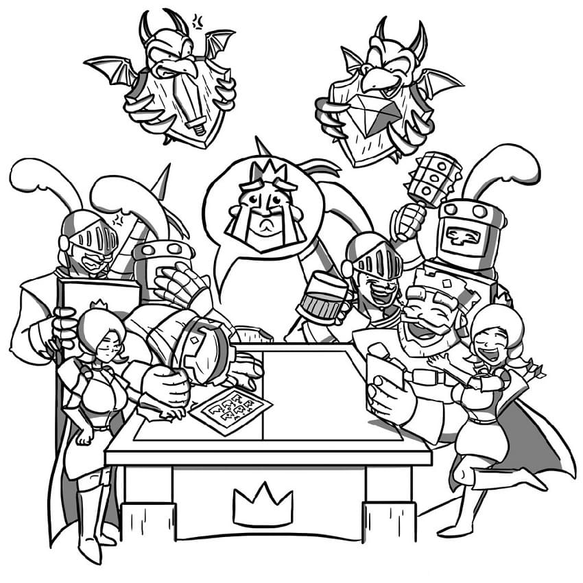 Desenho deClash Royale 9 para colorir