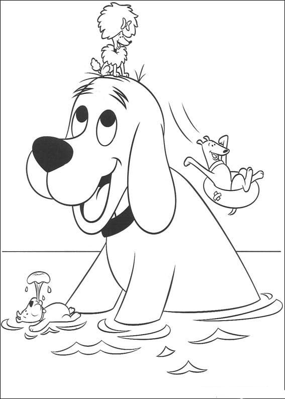 Desenhos de Clifford para colorir