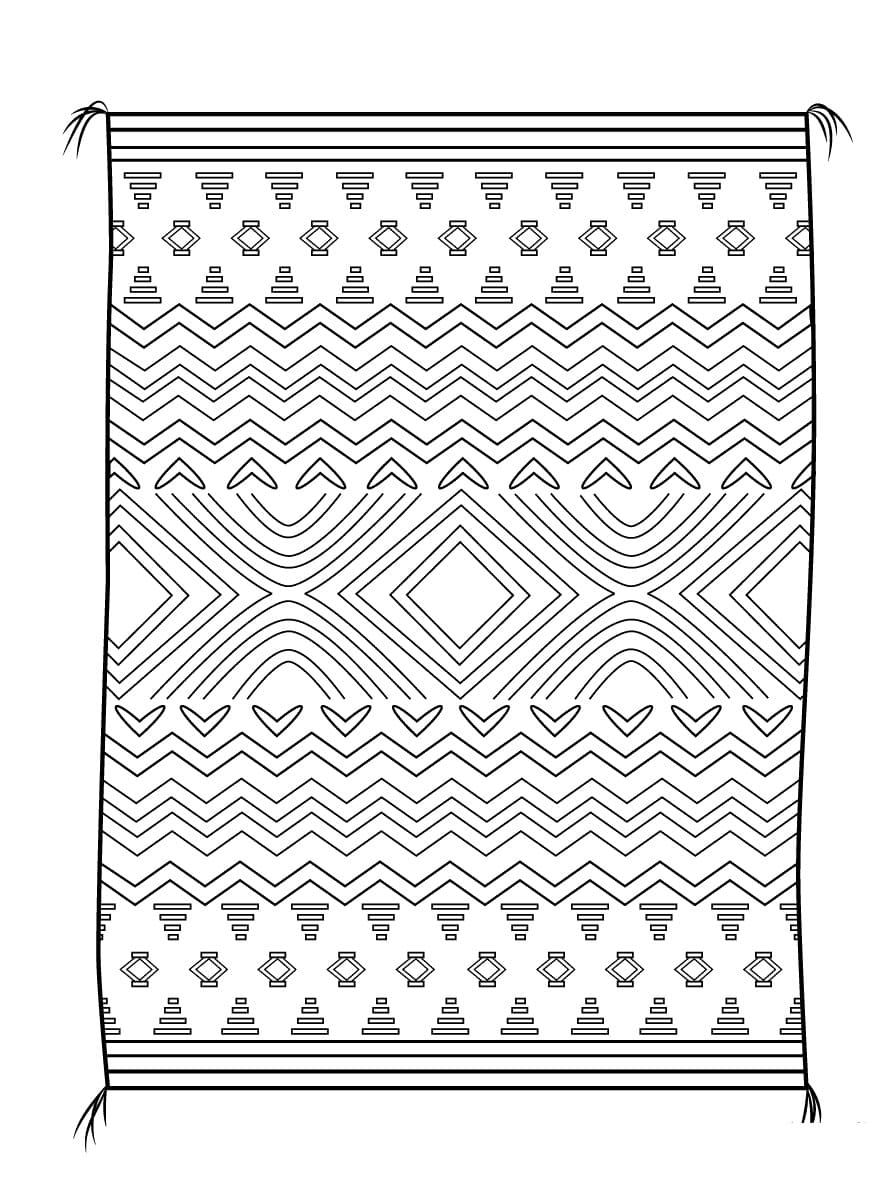 Desenho deCobertor Navajo para colorir