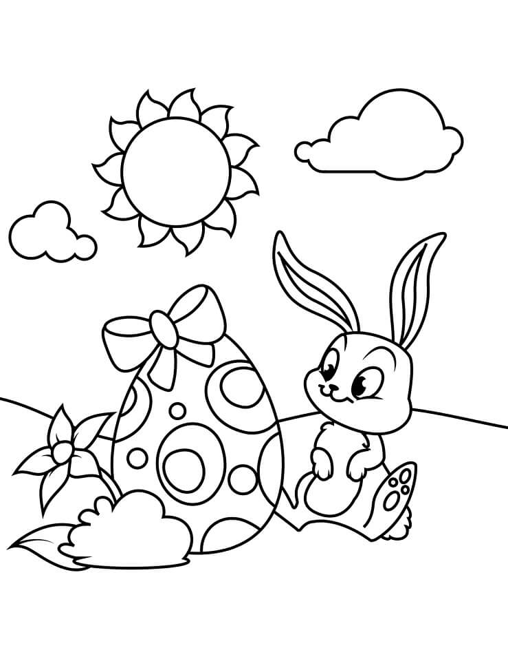 Desenho deCoelho da Pascoa 8 para colorir