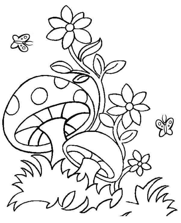 Desenho deCogumelo 6 para colorir