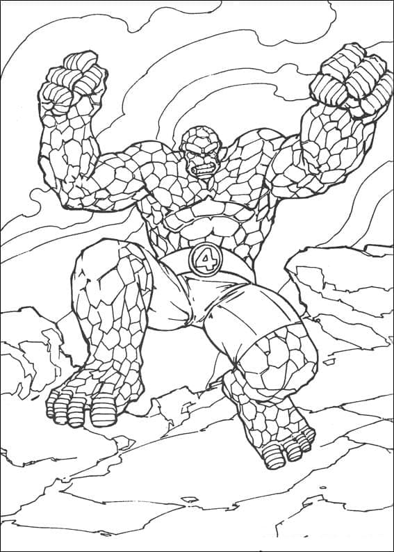 Desenho deCoisa Ben Grimm para colorir