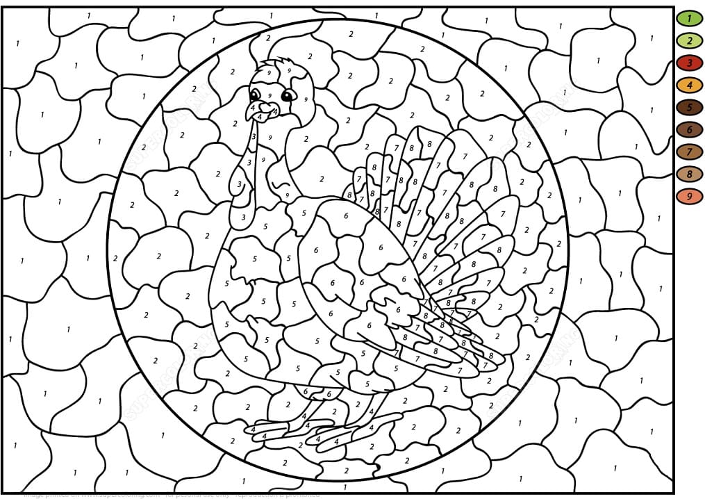 Desenho deColorir com Números 1 para colorir