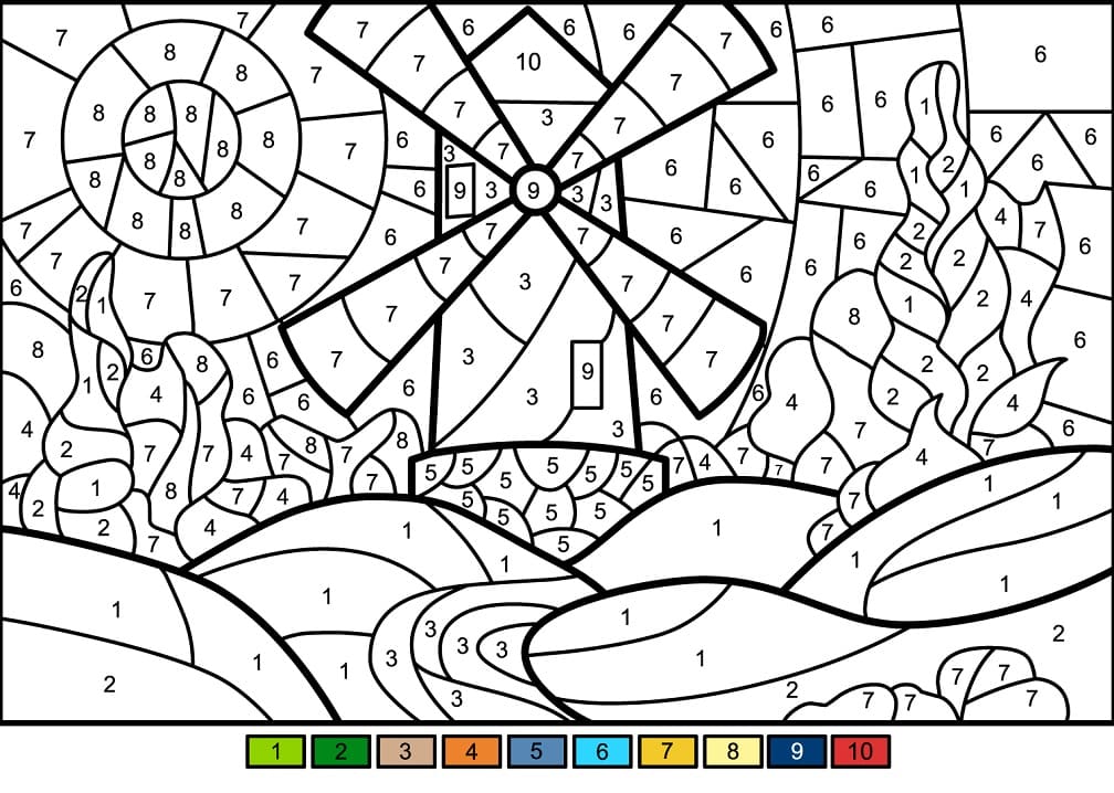 Desenho deColorir com Números 11 para colorir