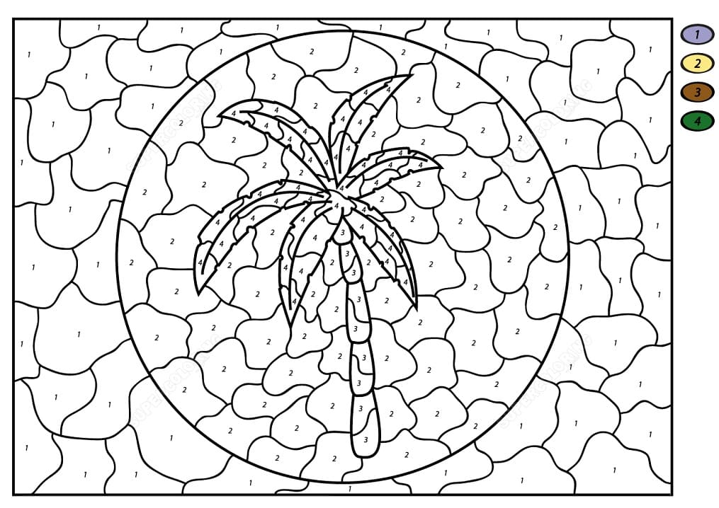 Desenho deColorir com Números 13 para colorir