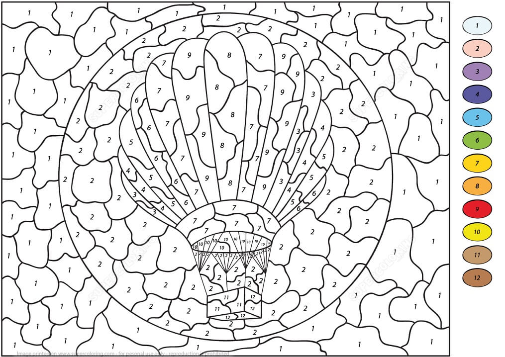 Desenho deColorir com Números 17 para colorir