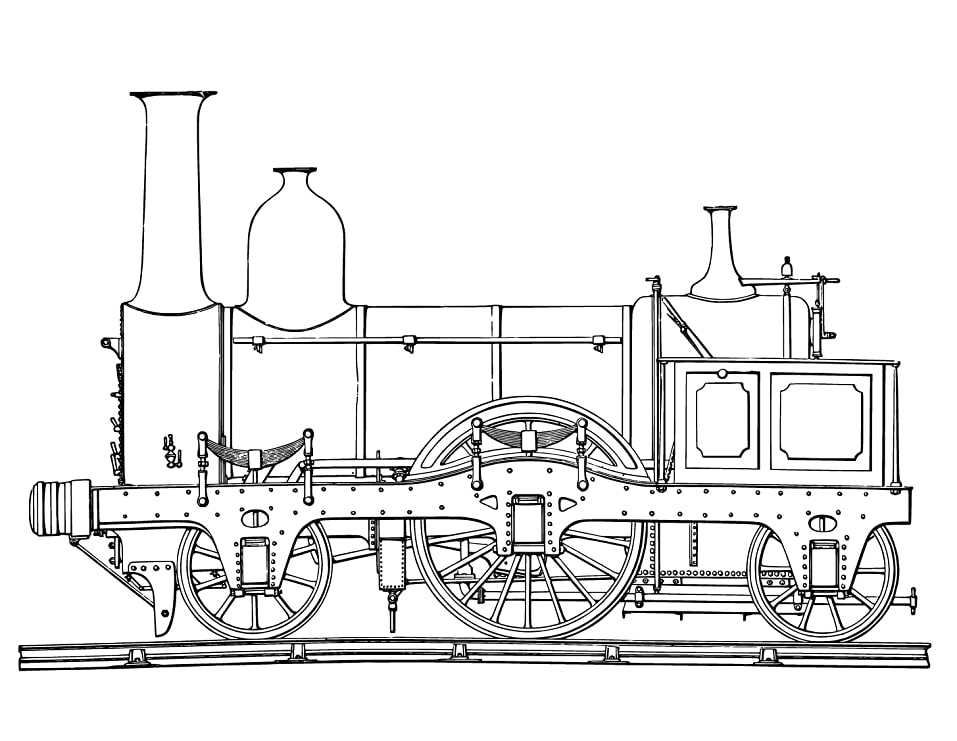 Desenho deComboio a Vapor para colorir