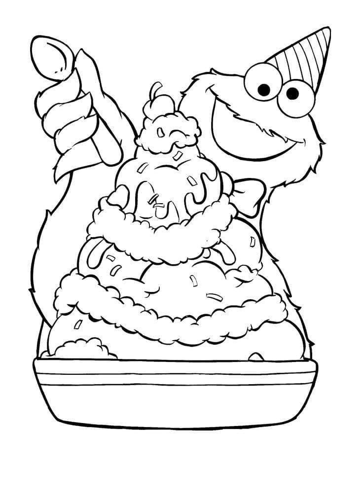 Desenho deCookie Monster 10 para colorir