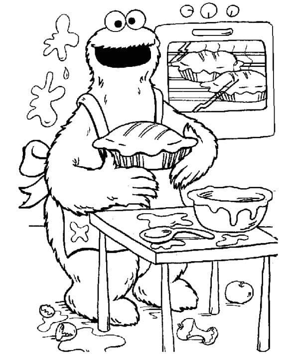 Desenho deCookie Monster 13 para colorir