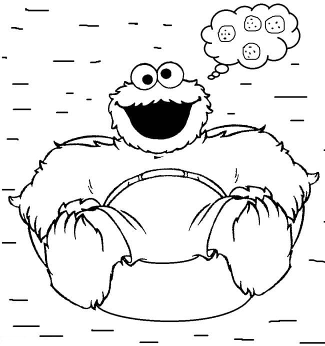 Desenho deCookie Monster 8 para colorir