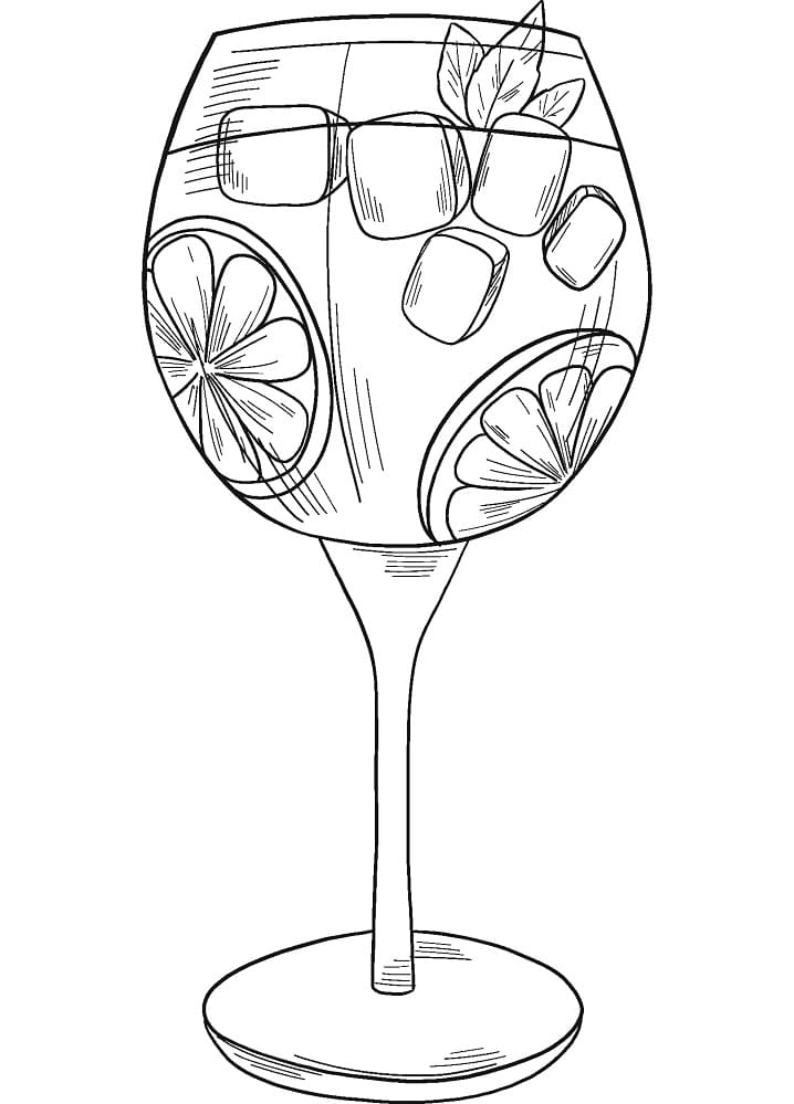 Desenho deCopo de Martini 3 para colorir