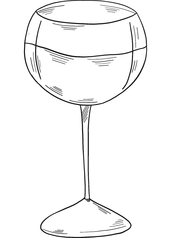 Desenho deCopo de Vinho 1 para colorir