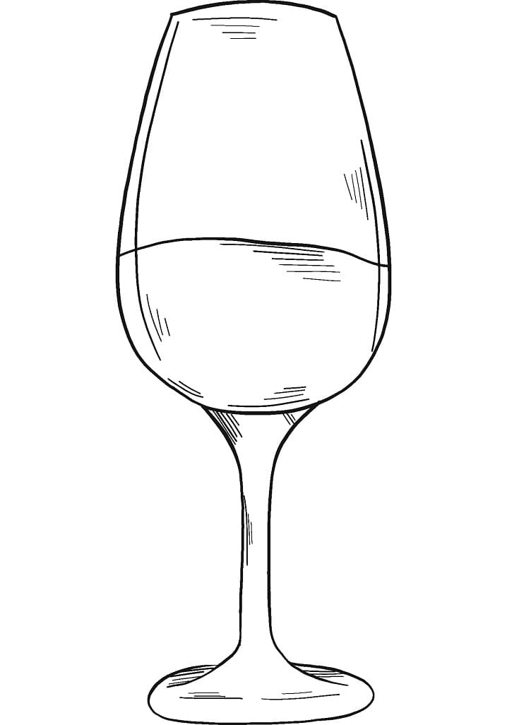 Desenho deCopo de Vinho para colorir