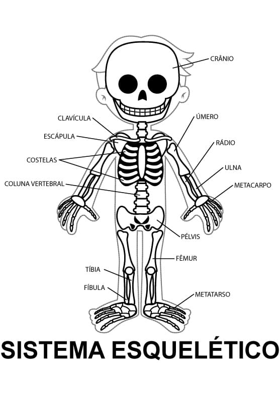 Desenho deCorpo Humano 7 para colorir