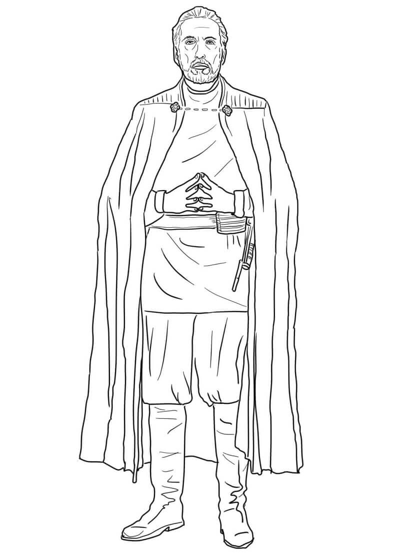 Desenho de Count Dooku para colorir