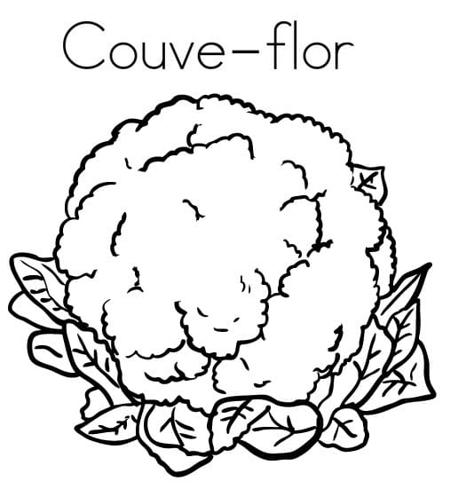 Desenhos de Couve-flor para colorir