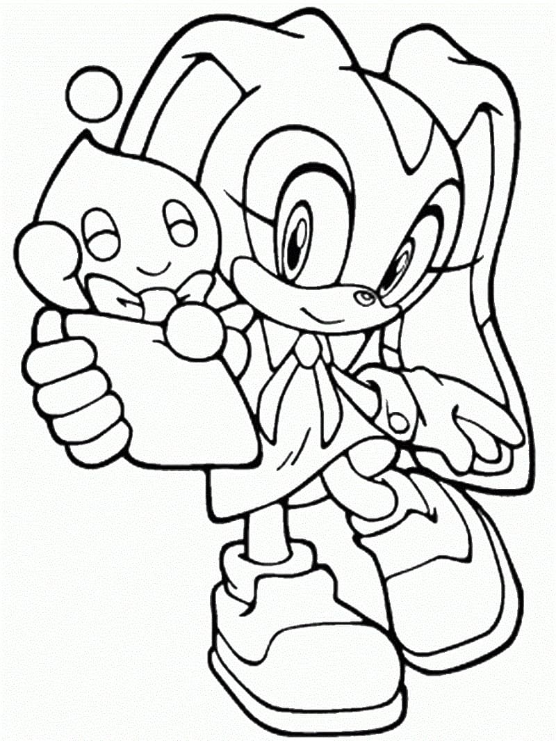 Desenho de Cream the Rabbit para colorir