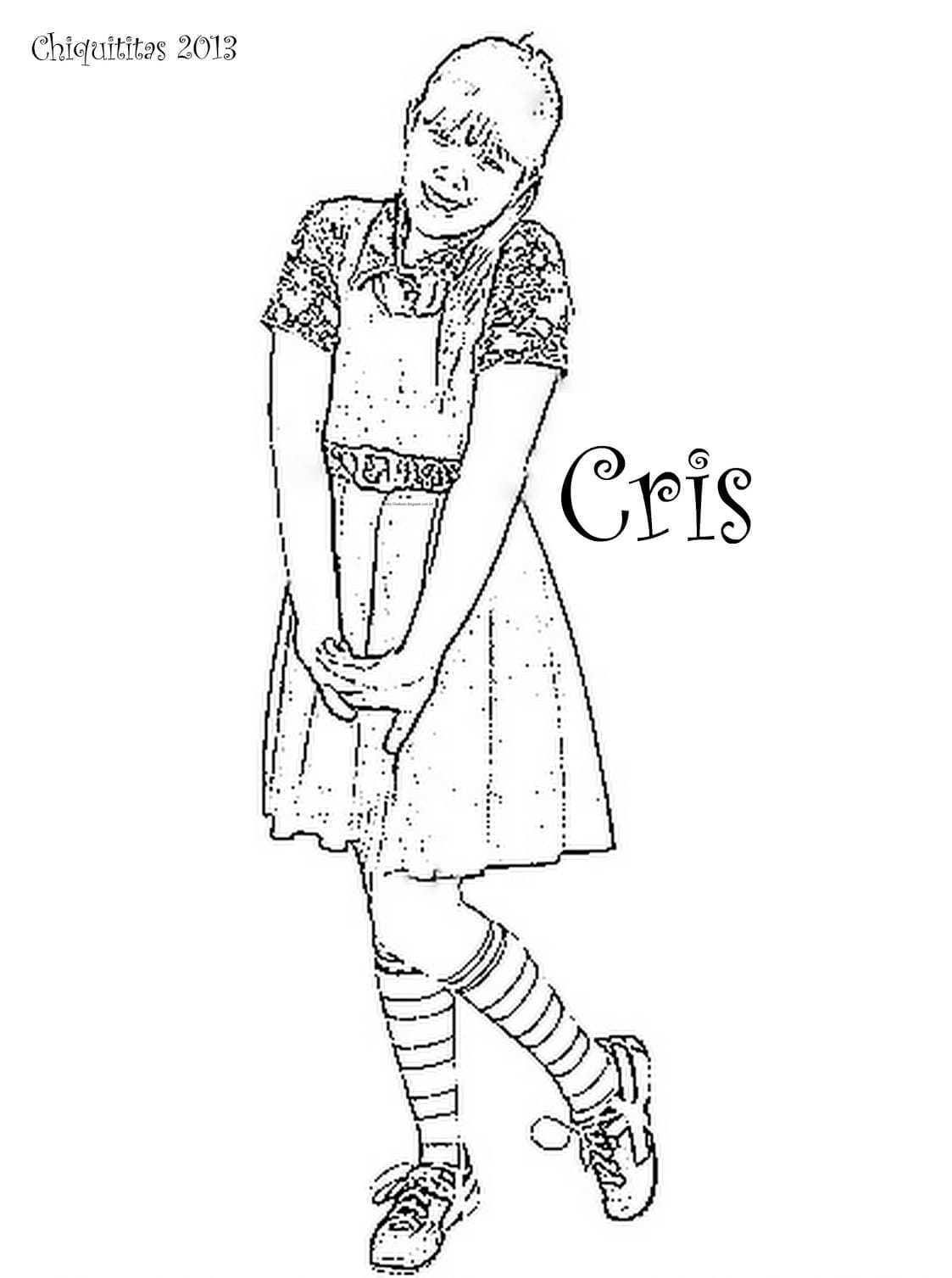 Desenho deCris Chiquititas para colorir