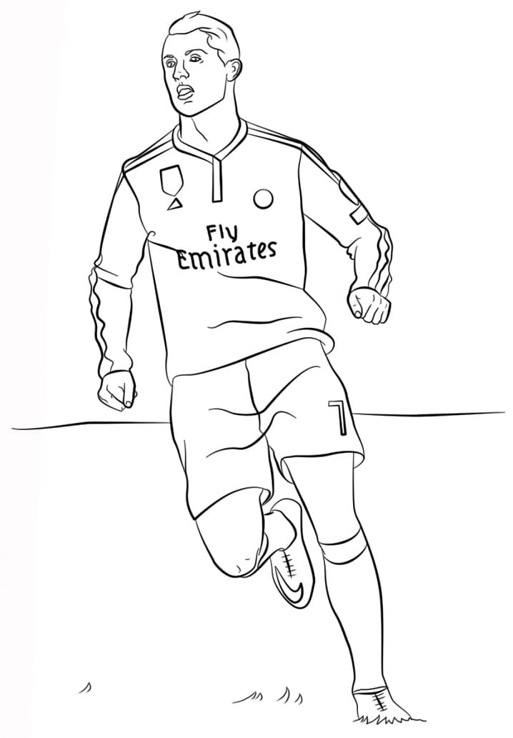 Desenho deCristiano Ronaldo 2 para colorir