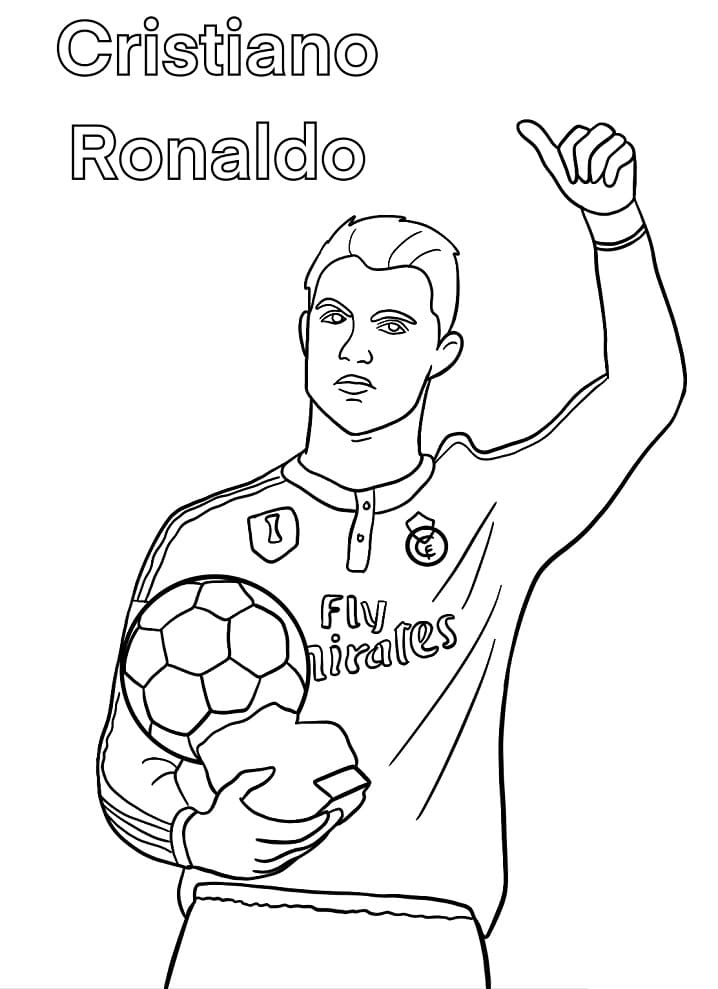 Desenhos de Cristiano Ronaldo para colorir