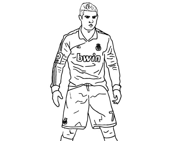 Desenho deCristiano Ronaldo 5 para colorir