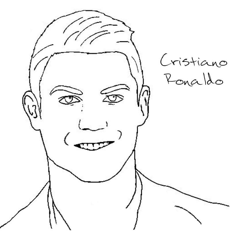 Desenho deCristiano Ronaldo 6 para colorir