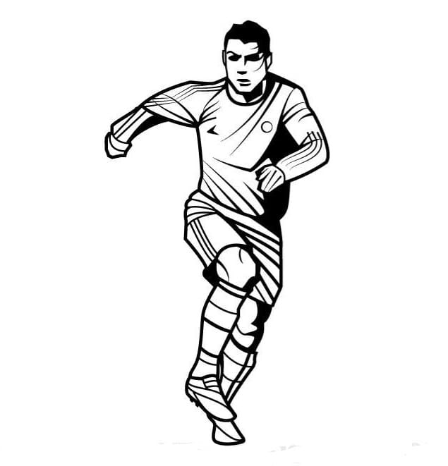 Desenho deCristiano Ronaldo 7 para colorir