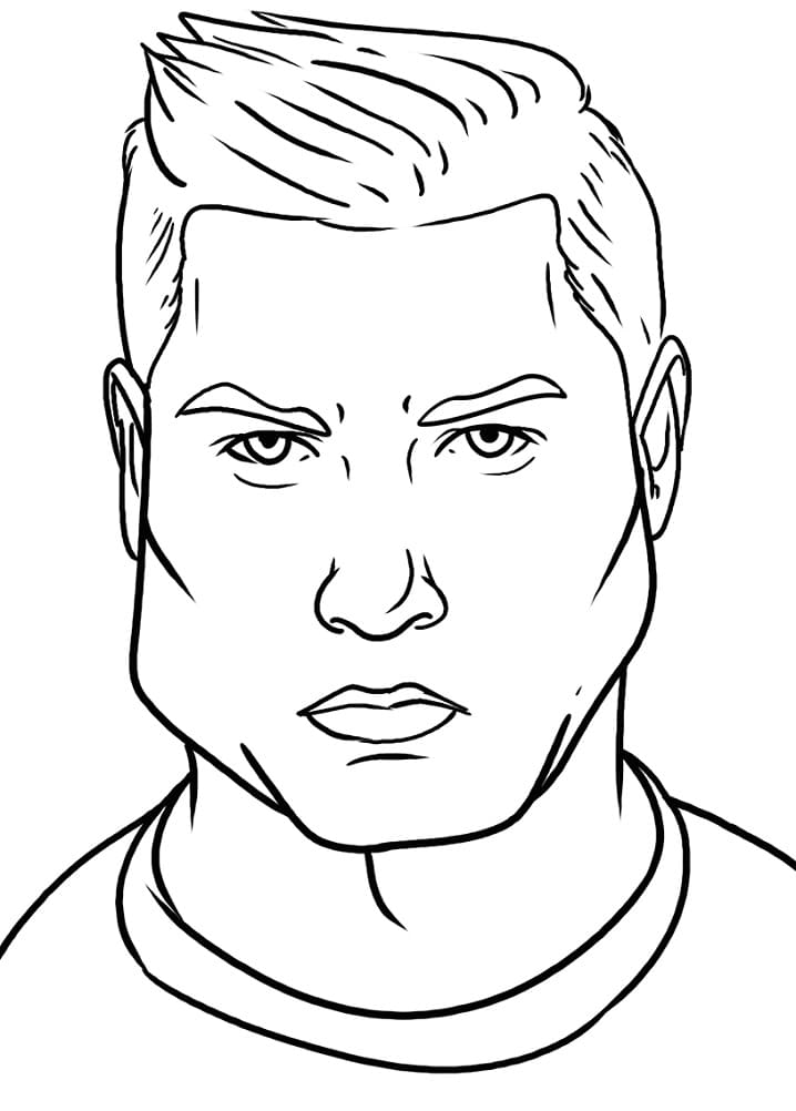 Desenho deCristiano Ronaldo CR7 2 para colorir