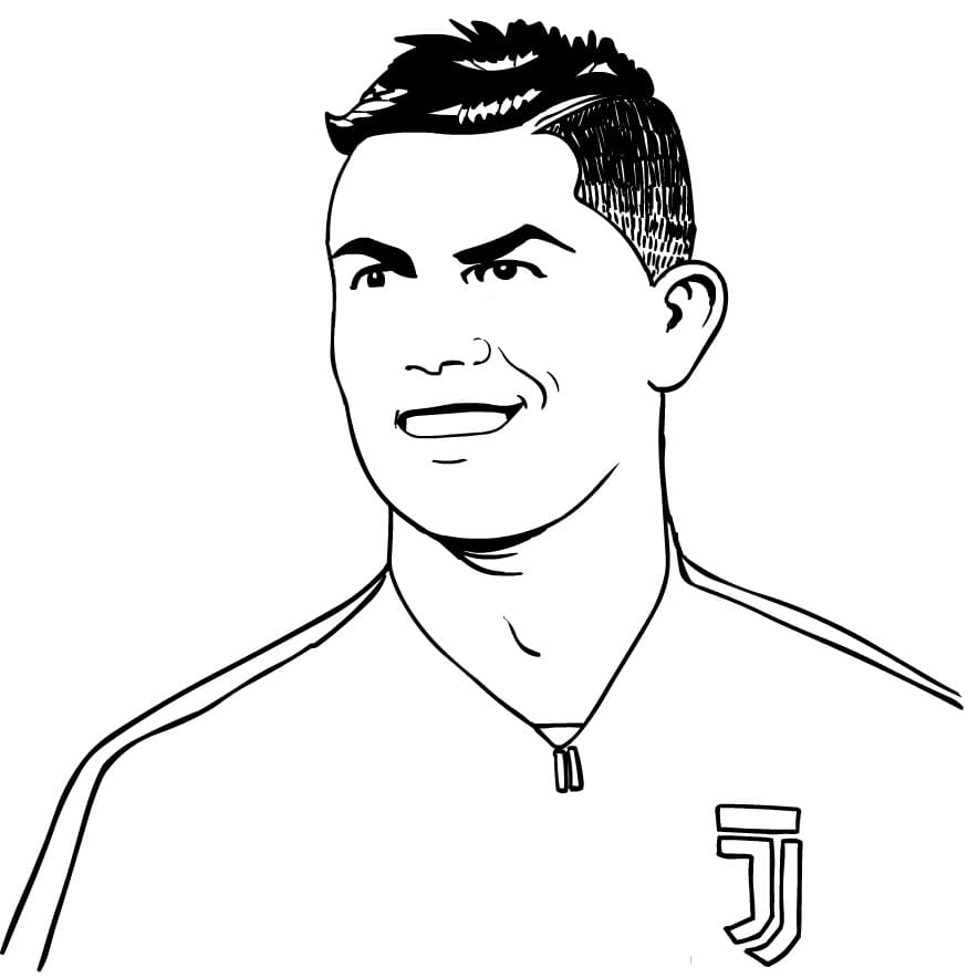 Desenho deCristiano Ronaldo CR7 4 para colorir