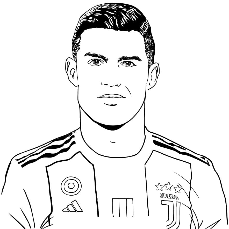 Desenho deCristiano Ronaldo CR7 5 para colorir