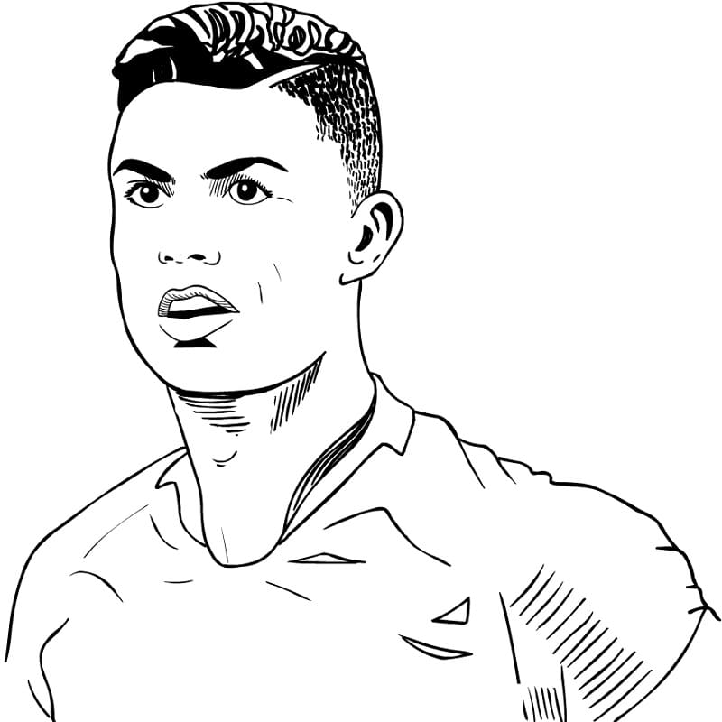 Desenho deCristiano Ronaldo CR7 6 para colorir