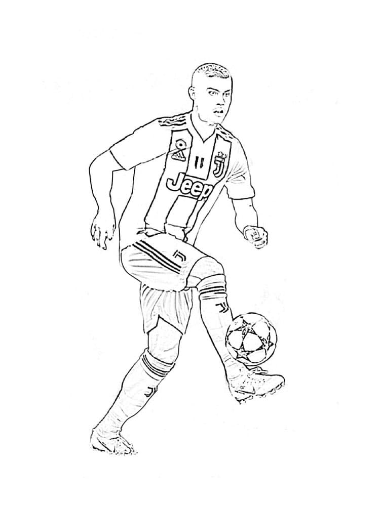 Desenho deCristiano Ronaldo CR7 para colorir