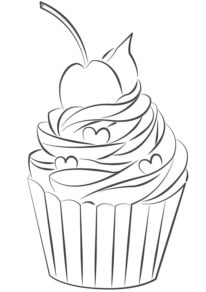 Desenho deCupcake 12 para colorir