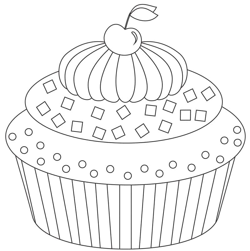 Desenho deCupcake Delicioso para colorir