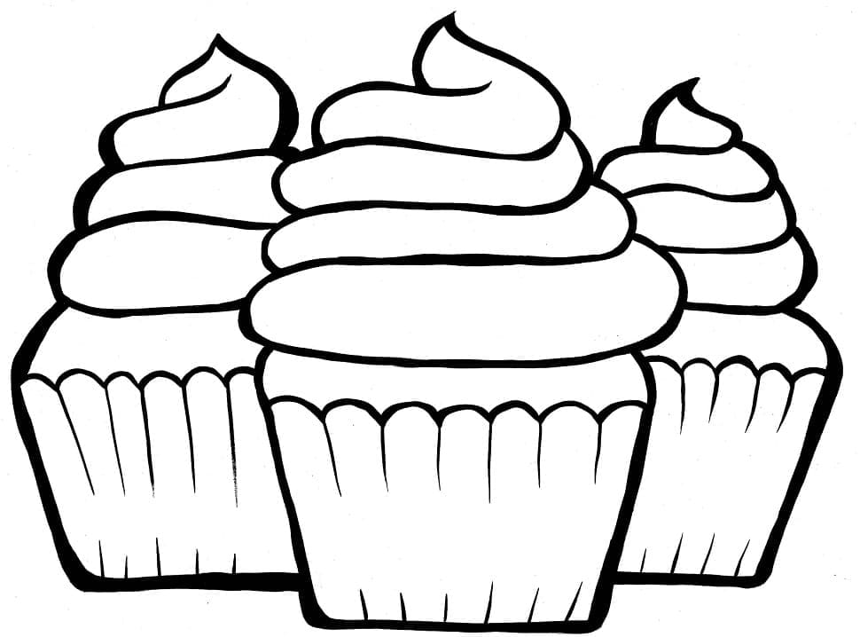 Desenho deCupcakes Deliciosos para colorir