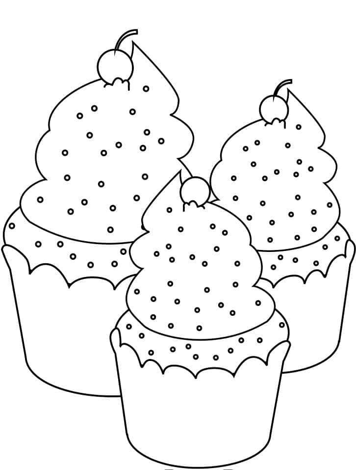 Desenho deCupcakes para colorir