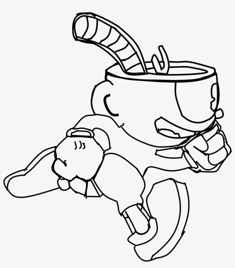 Desenho deCuphead 2 para colorir