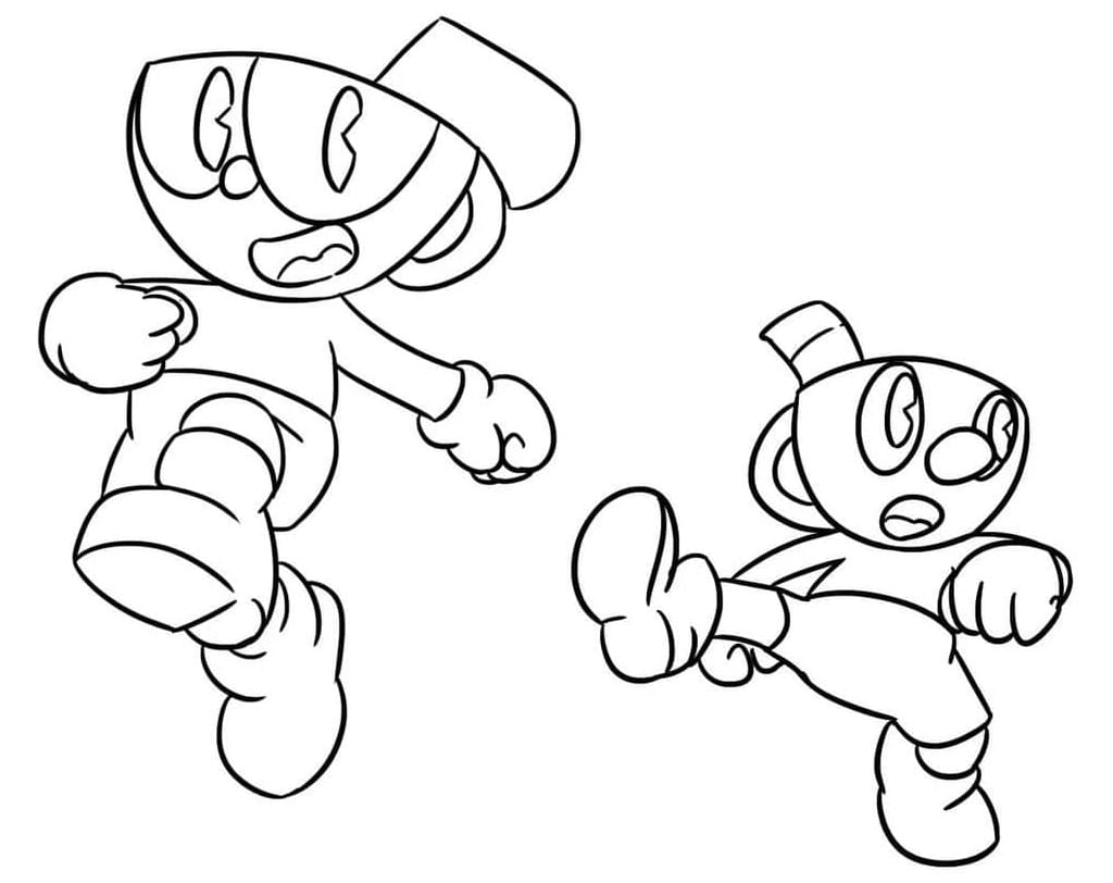 Desenho deCuphead 3 para colorir