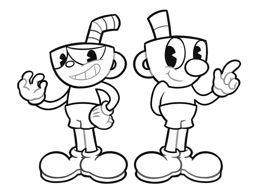 Desenhos de Cuphead para colorir