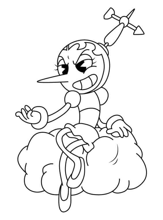 Desenho deCuphead Geni Buarque para colorir