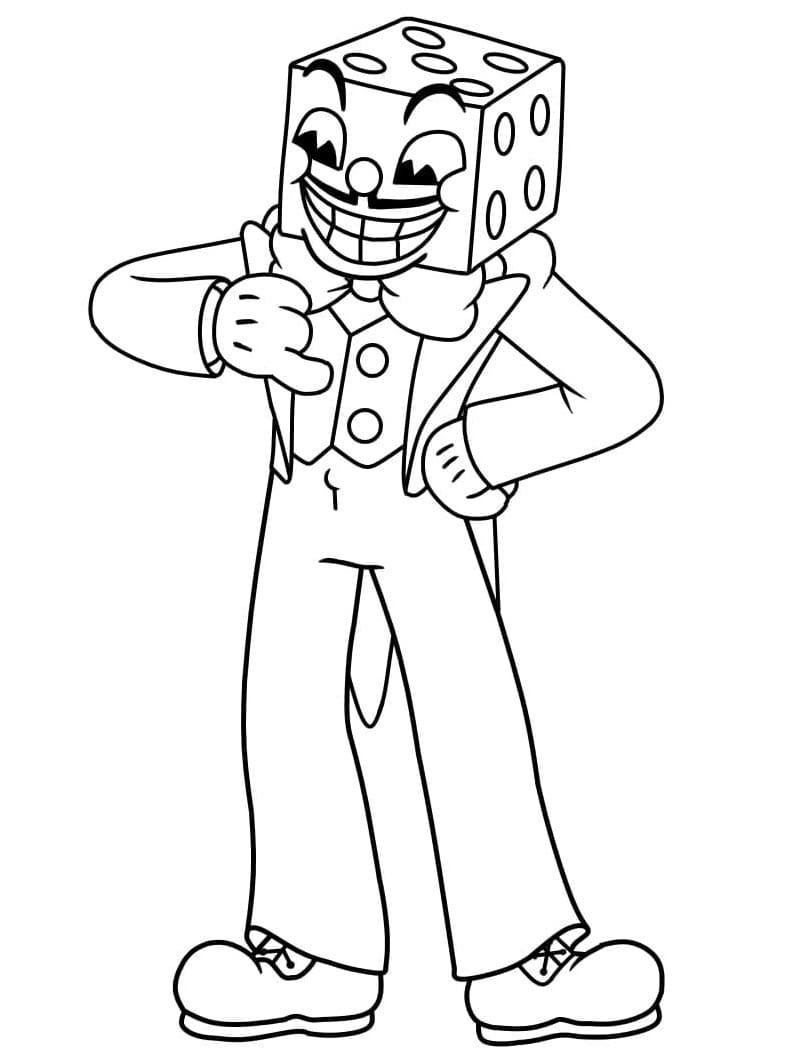 Desenho deCuphead Rei Dado para colorir