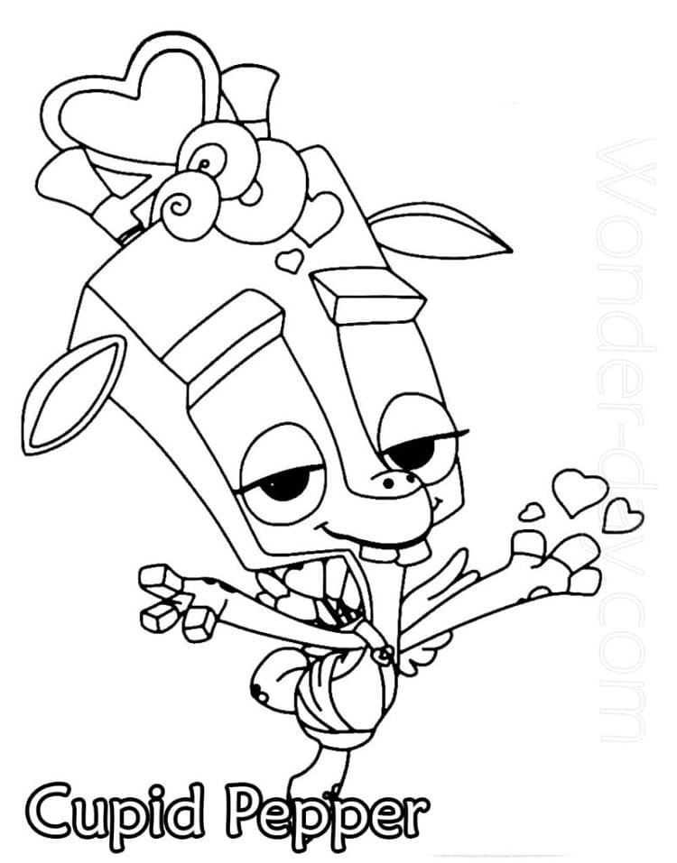 Desenho deCupid Pepper Zooba para colorir