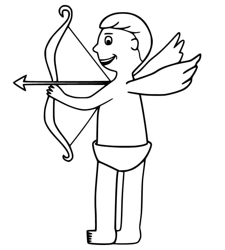 Desenho deCupido 5 para colorir