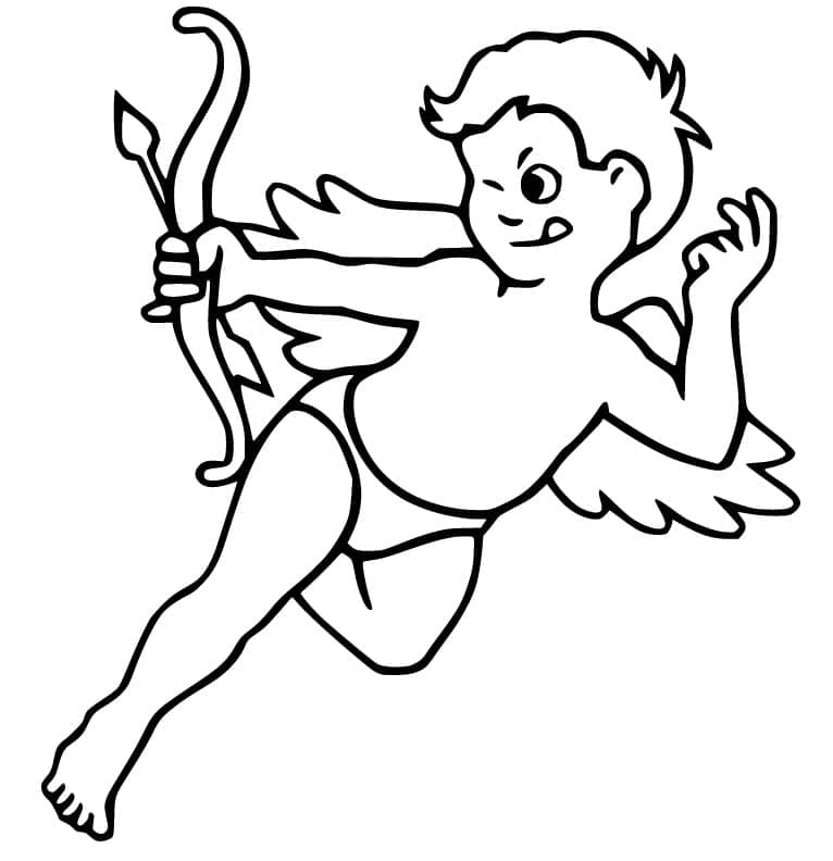 Desenho deCupido Travesso para colorir