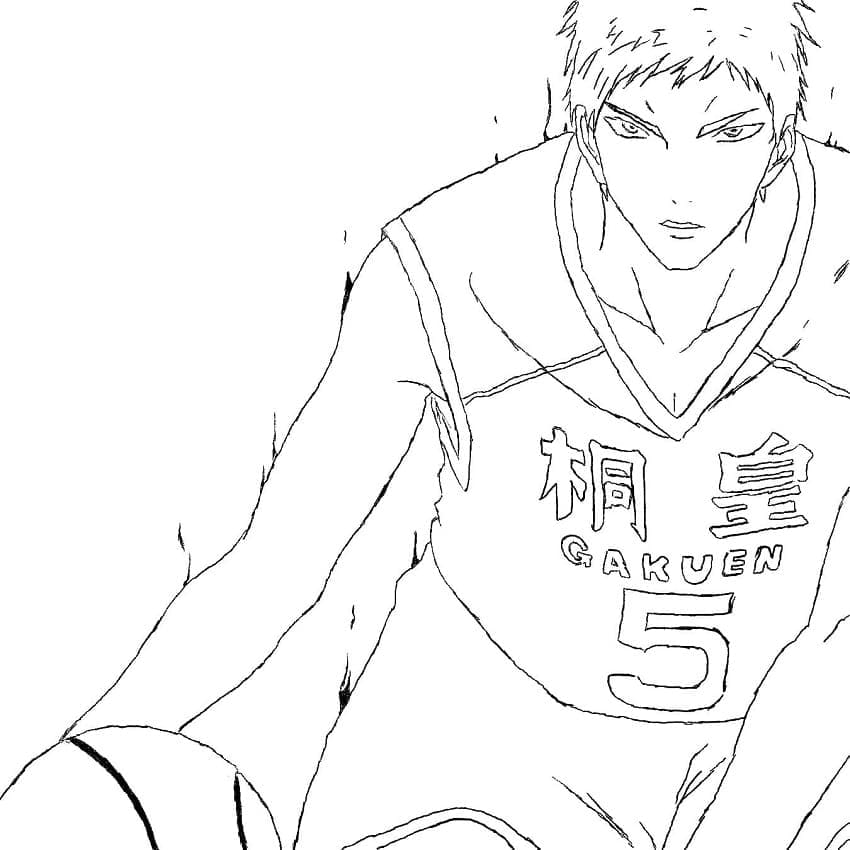 Desenho deDaiki Aomine Kuroko No Basket para colorir