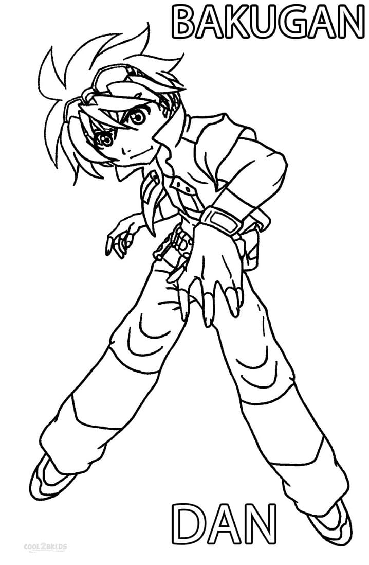 Desenho deDan de Bakugan para colorir