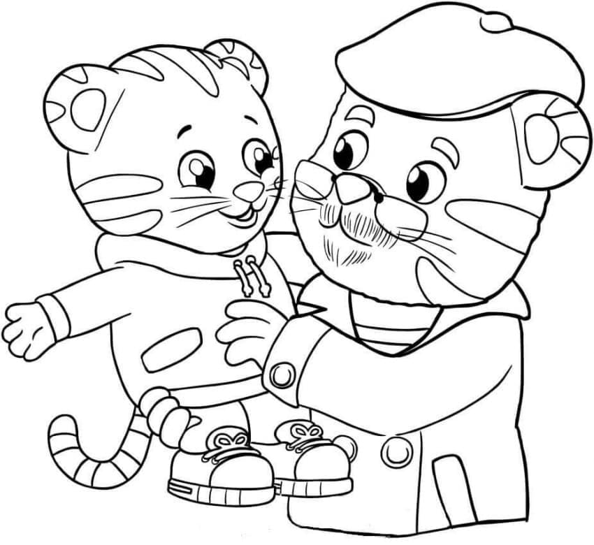 Desenho deDaniel Tigre 5 para colorir