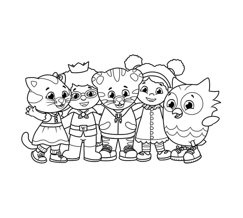 Desenhos de Daniel Tigre para colorir