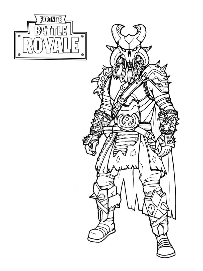 Desenho deDark Viking Fortnite para colorir